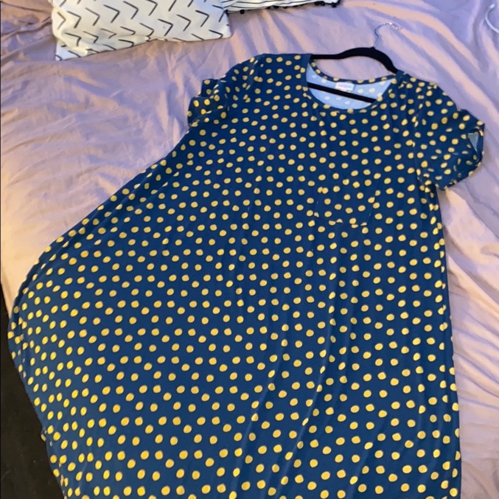 polkadot patterned t-shirt dress